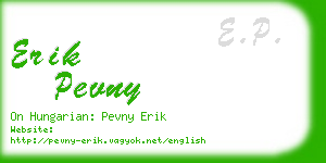 erik pevny business card